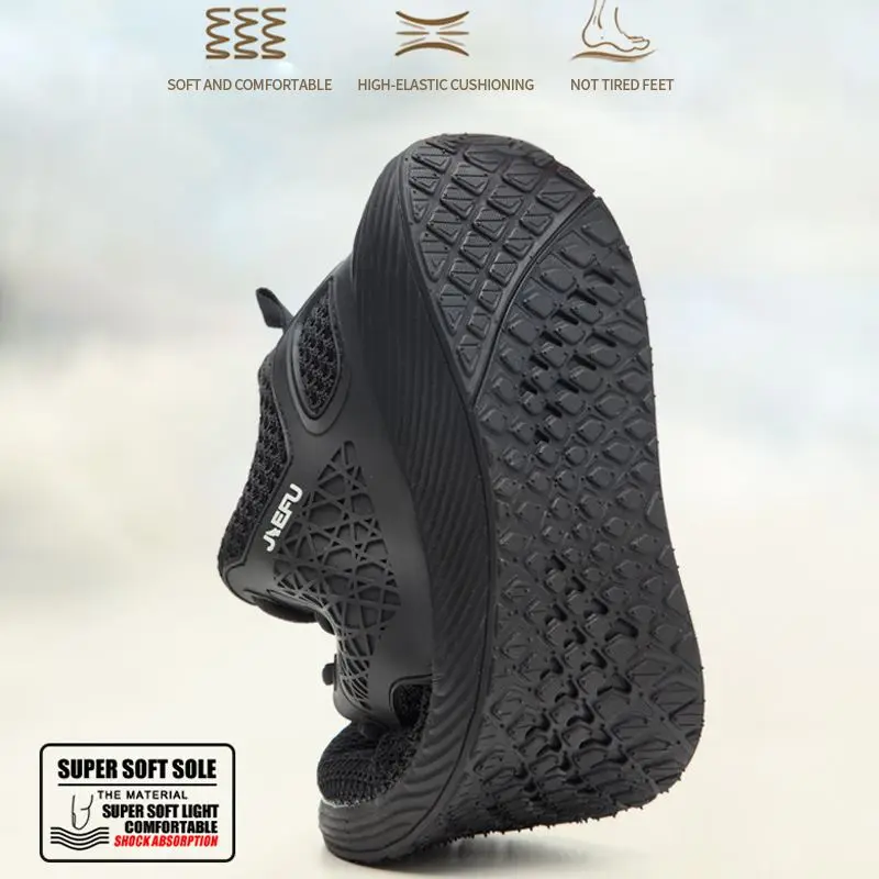 

AtreGo Lightweight Breathable Women Safety Shoes Steel Toe Work Safety Boots Anti-smashing Construction Puncture-Proof Sneaker