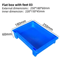plastic tool storage box with feet flat box parts box no 03 blue stackable combination parts box