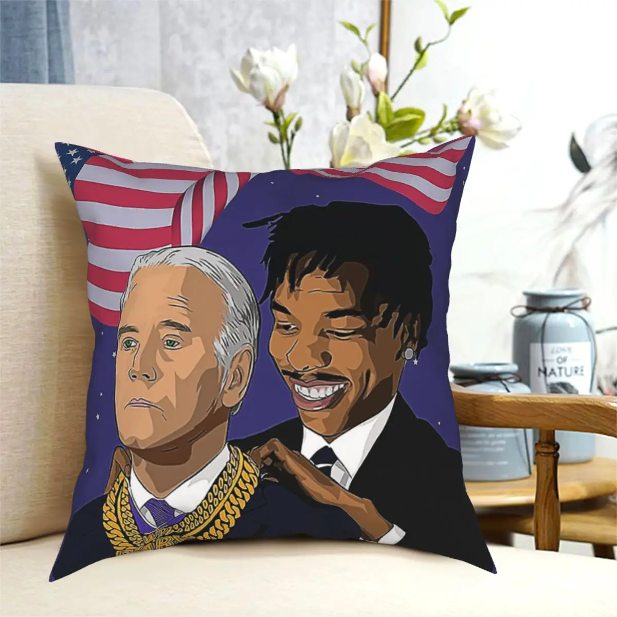 

JOE BIDEN LIL BABY MEME Throw Pillow Cushion Cover Decorative Pillowcases Case Home Sofa Cushions 40x40,45x45cm(Double Sides)