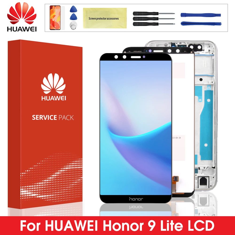 Оригинальный сенсорный ЖК-экран 5 65 дюйма для Huawei Honor 9 lite ЖК-дисплей с рамкой и