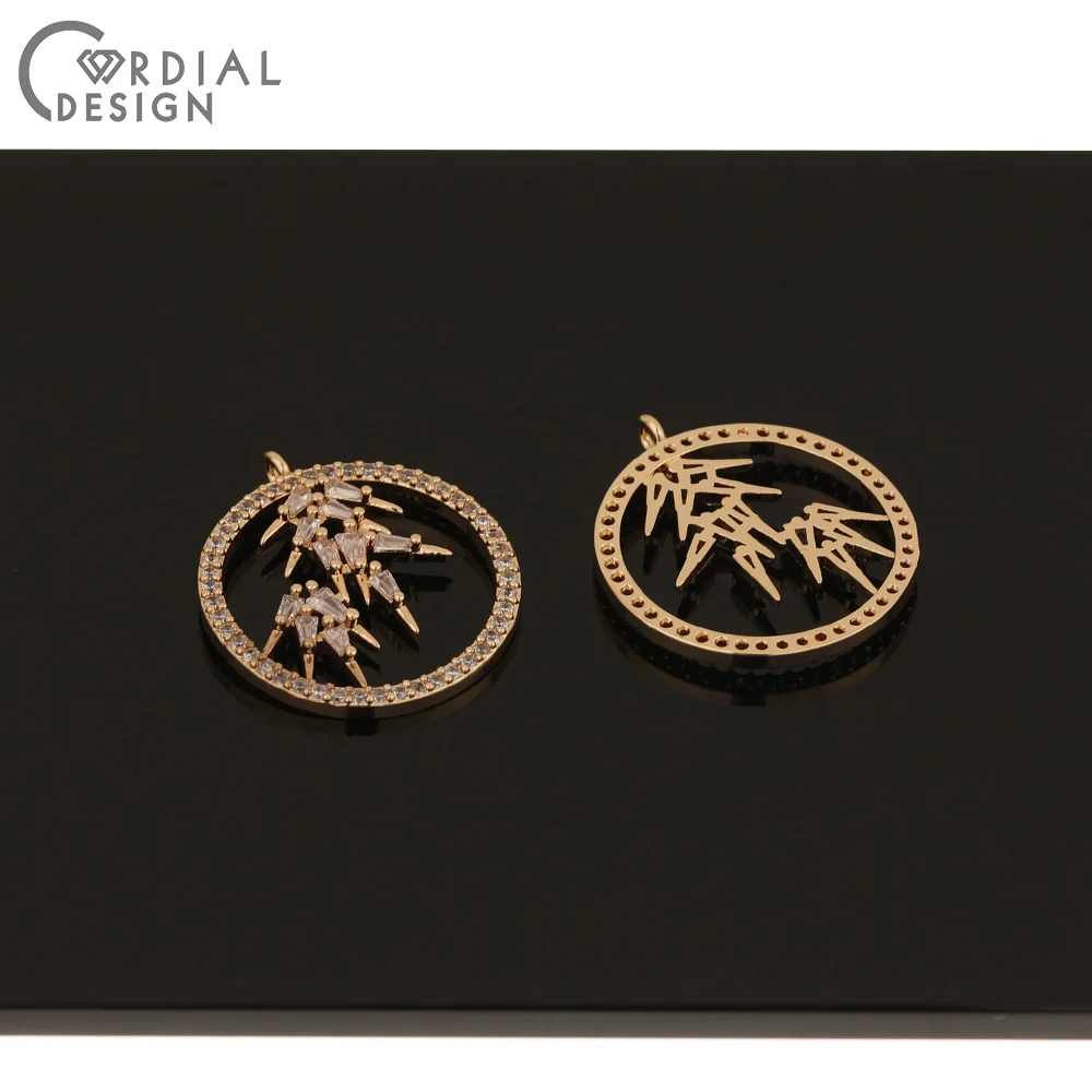 

Cordial Design 20Pcs 23*25MM Jewelry Findings & Components/DIY Earrings Making/CZ Charms/Jewelry Accessories/Hand Made/Pendant