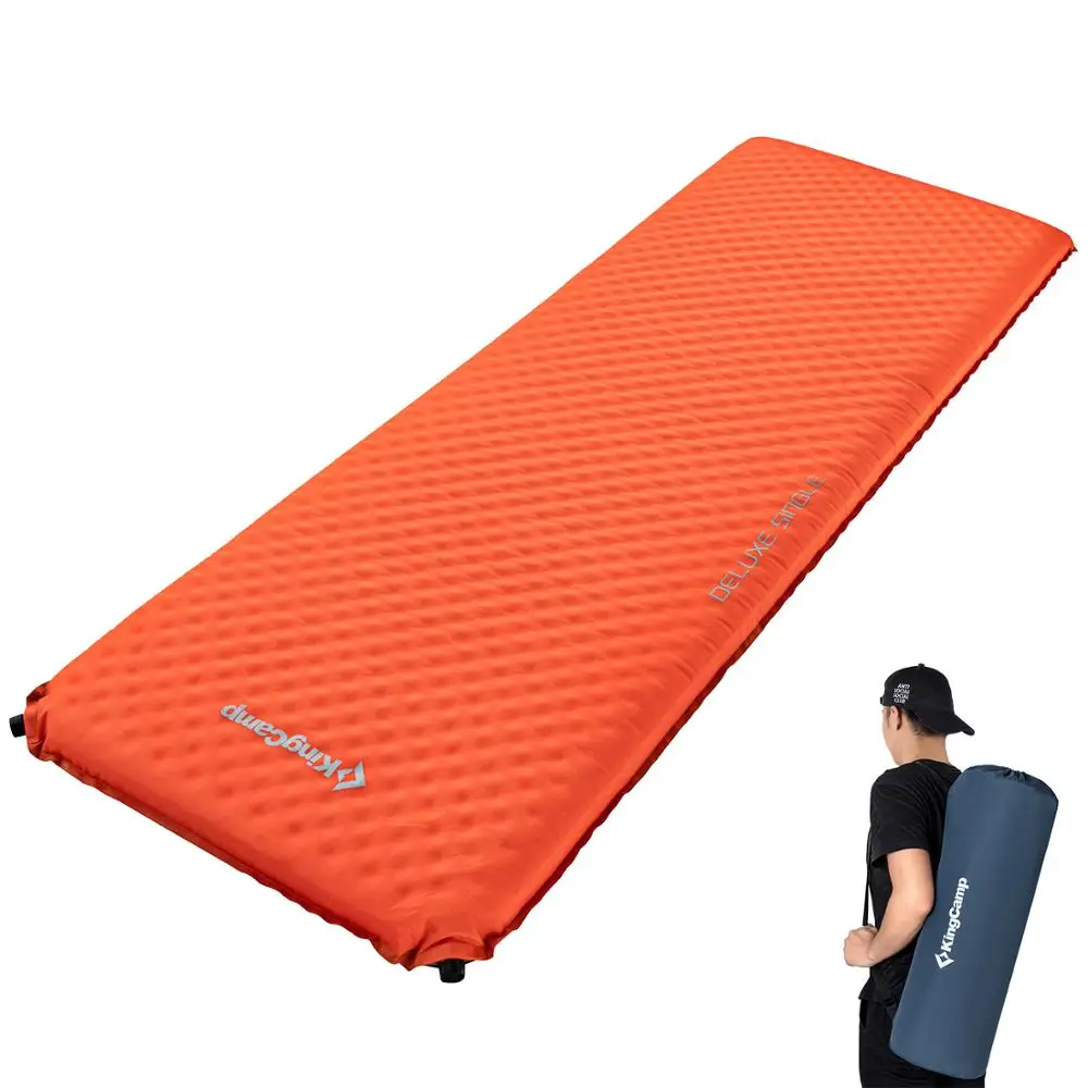 Kingcamp Самонадувающийся спальный коврик походный негабаритный Одноместный