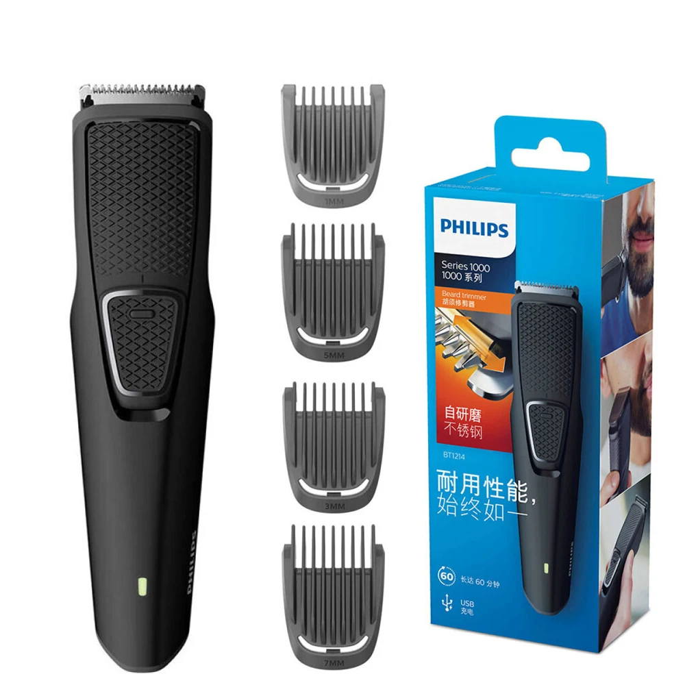 Электробритва Philips BT1214 для салона с перезаряжаемым титановым лезвием мужской