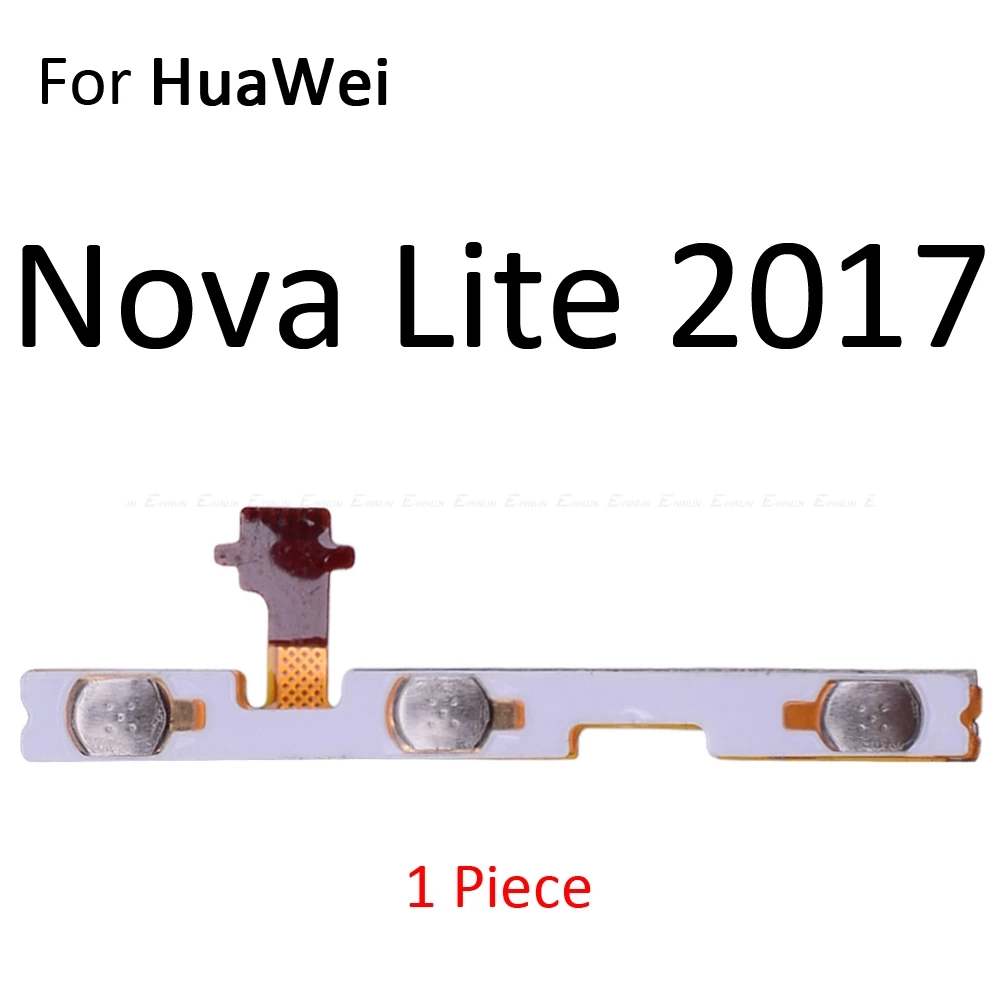 Немой переключатель питания лента-брелок для HuaWei Nova 5i 5 Pro 4e 4 3 3i 3e 2 2S 2i Plus Lite Young ON OFF Кнопка громкости гибкий кабель - Цвет: For Nova Lite 2017