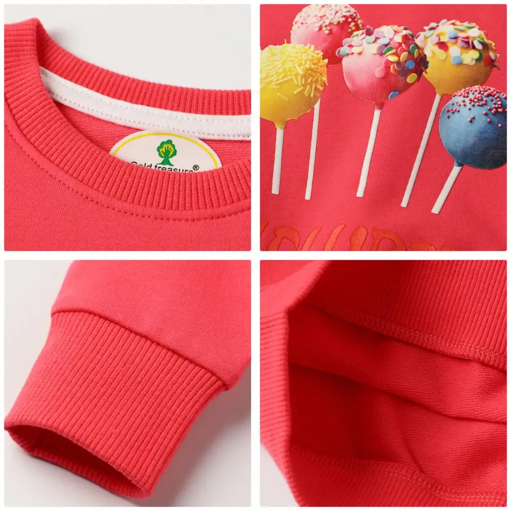 

HH Kids Spring New Cartoon Candy Sweatshirts for Girls Cotton Long Sleeve Clothes Baby Girl Outerwear Sweatshirt Child Clothing