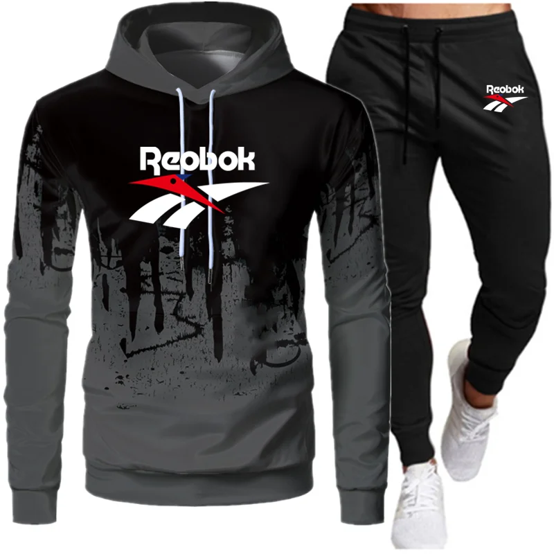 

2021 summer fashion casual 3D brand men's suit sportswear sportswear men's sportswear short-sleeved T-shirt 2-piece set