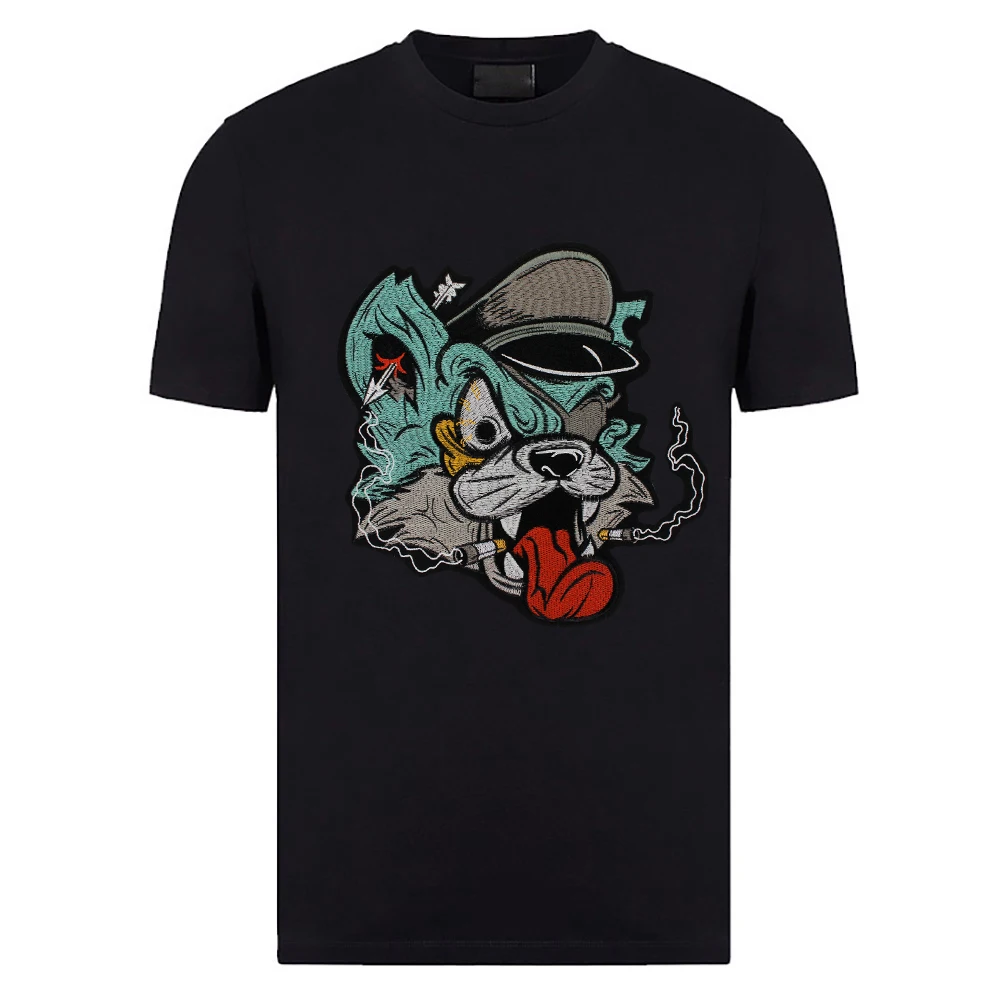 Вышитые нашивки с котом и собакой для рукоделия утюгом одежды Сделай Сам