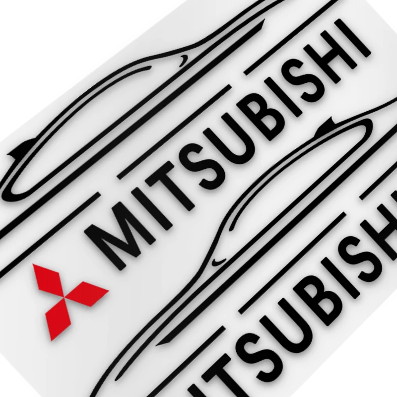 2PCS Car Rearview Mirror Side Reflective Decal Body Decoration Sticker For Mitsubishi Pajero 4 Colt Galant 8 Lancer X Outlander |