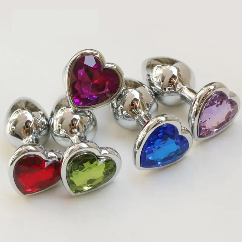 Металлическая Анальная пробка в форме сердца анальная из нержавеющей стали