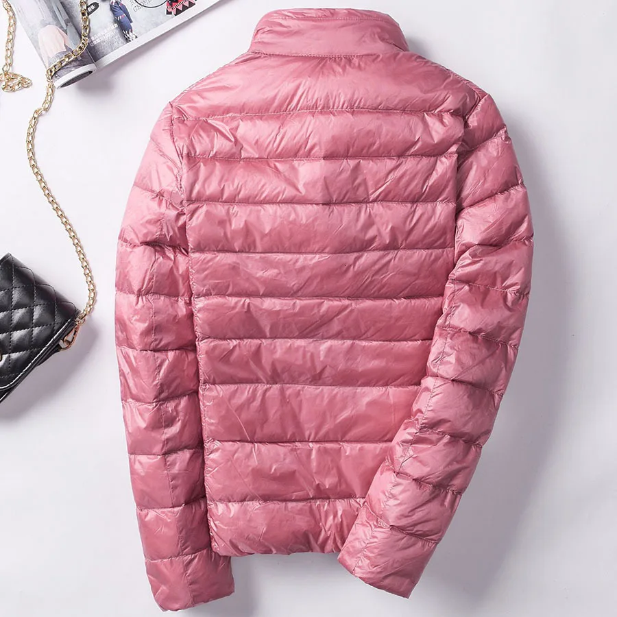 Зимнее женское пальто очень легкое с длинными рукавами тонкое Paka однотонное для