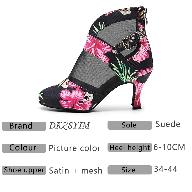 DKZSYIM Туфли для латинских танцев женщин/дамские туфли лодочки в стиле размера плюс