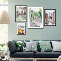 street scenery canvas paintings landscape poster wall art craft nordic simple print pictures living room corridor decoration