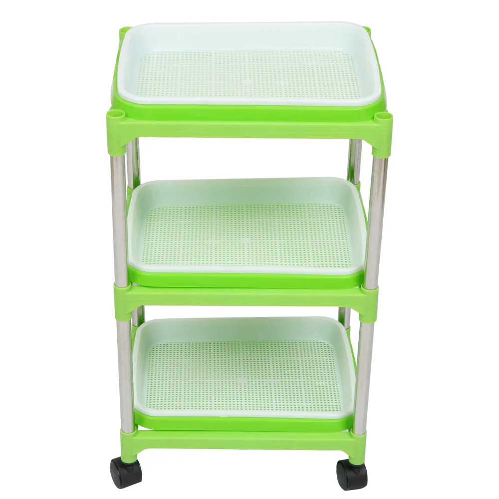 

1 Set Seed Sprouted Tray with 3 Layers Shelf Stainless Steel Seed Storage Trays