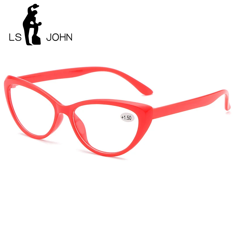 Очки LS JOHN для чтения кошачий глаз женские ультралегкие компьютерные очки