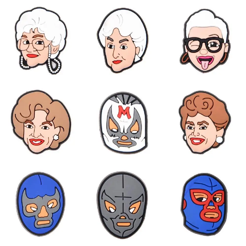 New Custom PVC Croc Shoe Charms Popular Superstar Singer Clog Shoes Accessories Famous Actor Celebrity Wristband Decorations