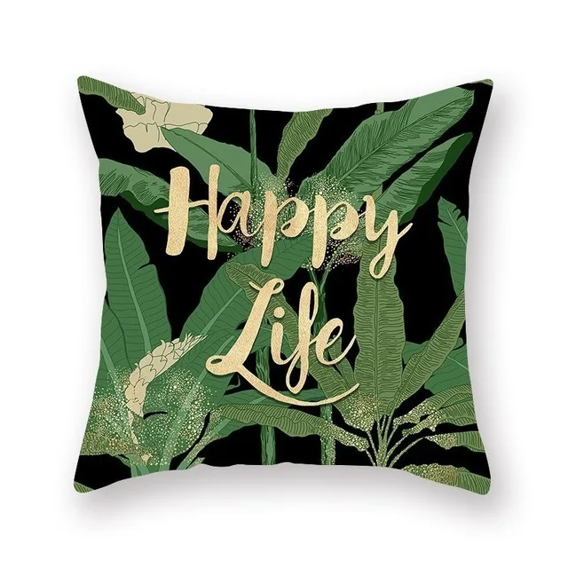 Decorative Pillowcases Green Leaves Throw Pillow Case Home Summer Style Cushion Cover 4PCS | Дом и сад