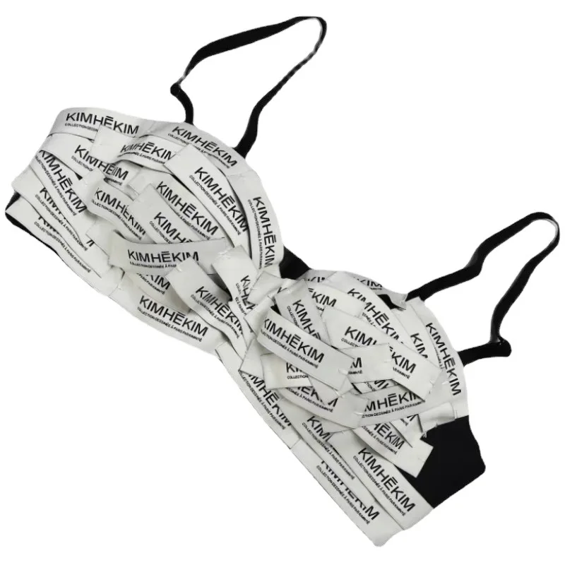 

Hot-selling 2021 Summer New Net Celebrity with The Same Kim Label Bra with A Seamless Underwear Strap Inside The Letter