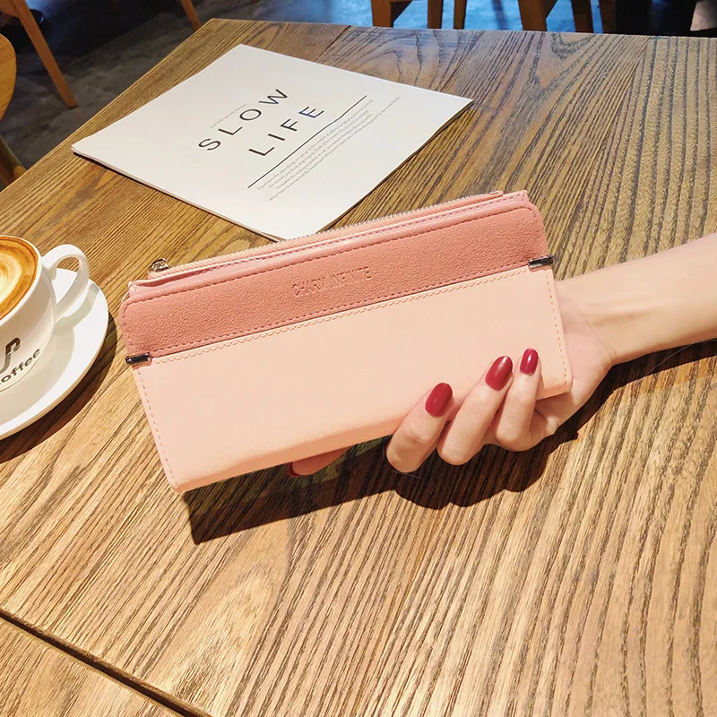 

New Nubuck Leather Women Clutch Classic Female Zipper Coin Pocket Ladies Long Multi-function Wallet Girl Purse bolsos para mujer