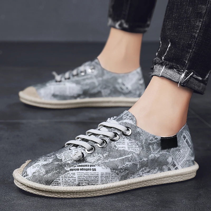 Мужская обувь Повседневные Эспадрильи на шнуровке Мужские летние парусиновые