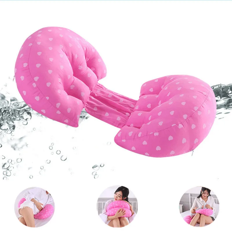 Multifunctional pregnant woman sleeping Oracle waist-to-side U-shaped pillow belly lateral semicircle pregnancy | Дом и сад
