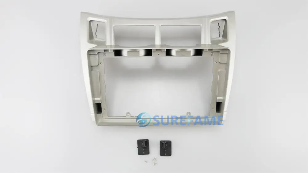 9 дюймовая Автомобильная панель Fascia Для Toyota Yaris Vitz Platz 2005 2010 (Серебристая) комплект