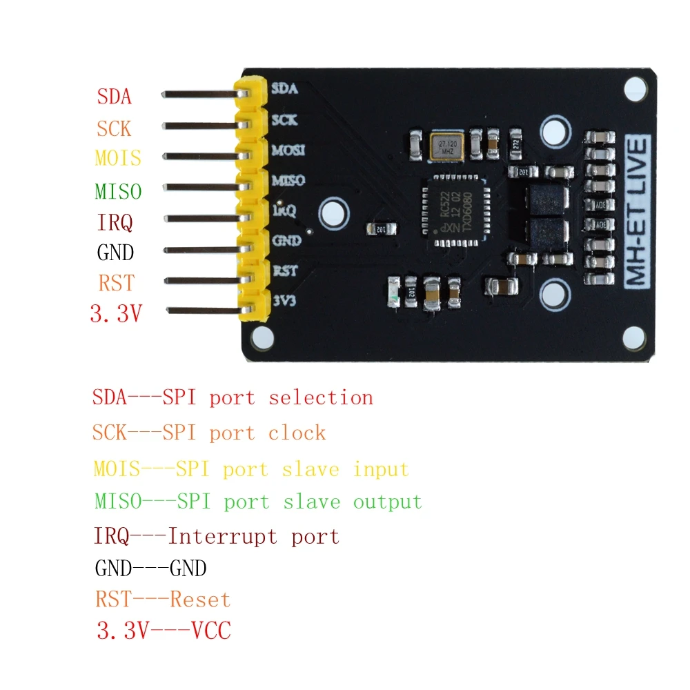 10 шт. RFID модуль RC522 мини комплекты S50 13 56 МГц 6 см с тегами SPI запись и чтение для arduino