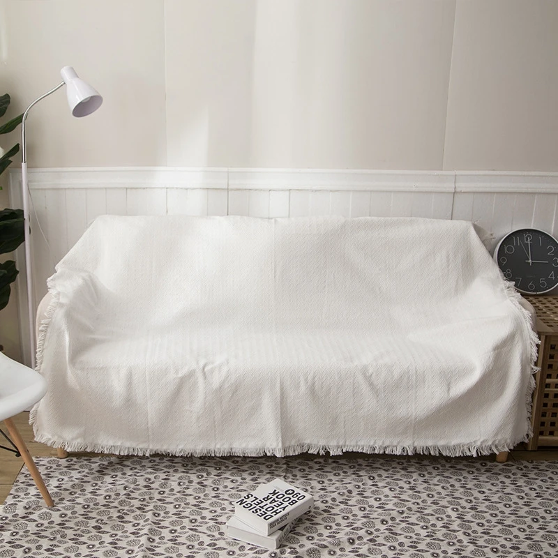 Плед одеяло мягкий ковер для путешествий и кемпинга однотонный белый цвет