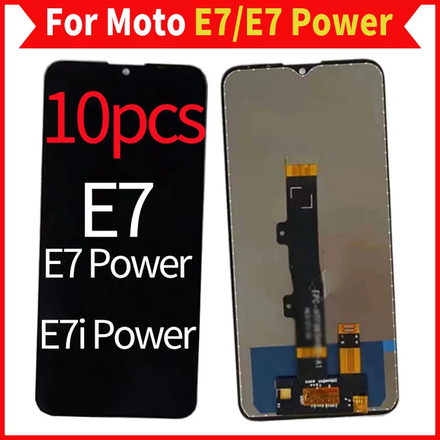 

10 шт./лот для Moto E7 E7i Power ЖК-дисплей с сенсорным дигитайзером в сборе E7, мощность, детали для телефона