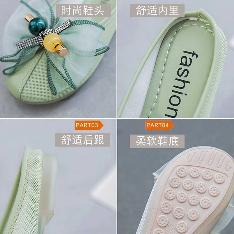 

Slippers Casual Cover Toe Shoes Butterfly-Knot Low Glitter Slides Slipers Women Luxury Soft Jelly 2021 Flat Rubber PU Crystal Fa