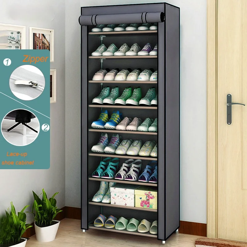 

Multi-layer Simple Shoe Cabinet DIY Assembled Space-saving Shoe Organizer Shelf Home Dorm Storage Closet Dustproof Shoes Rack