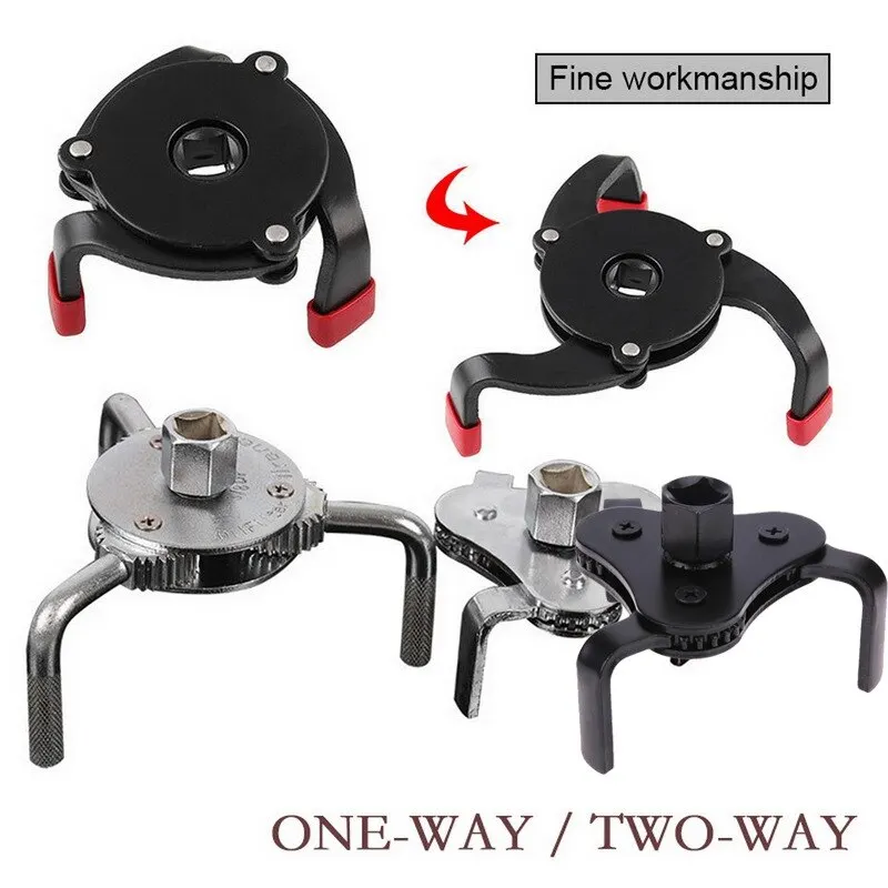 

Automobile Oil Filter WrenchAuto Repair Tool Adjustable Dual Purpose Oil Filter Wrench Two-way Portable 3-jaw Removal Tool