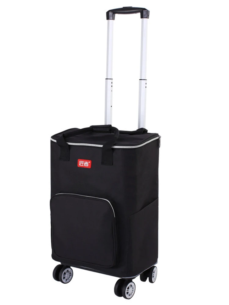 Складная тележка для покупок B LIFE переносная большой вместимости багажа съемный