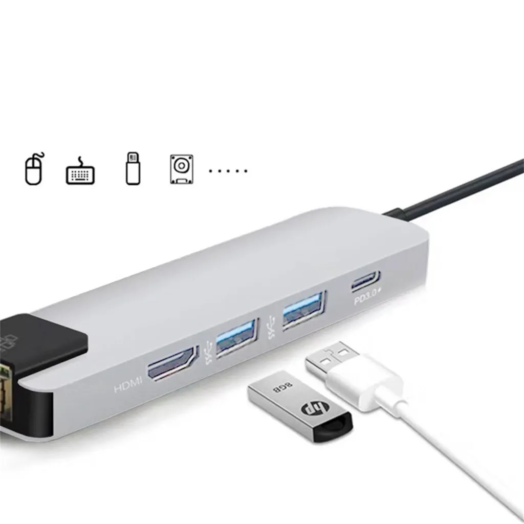 USB-переключатель 5 в 1 стандарта Hdmi 4K USB C | Компьютеры и офис