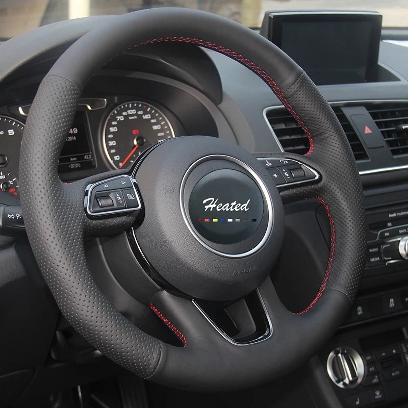 Оплетка на руль автомобиля Nappa Кожаная оплетка для Audi Q3 Q5 2013 2014 2015 - купить по