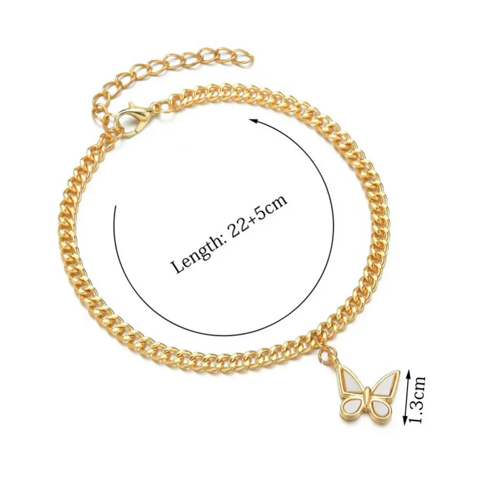 

80% Hot Sale Women Fashion Elegant Summer Beach Adjustable Butterfly Anklet Bracelet Jewelry Gift