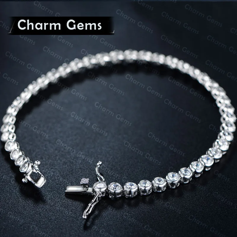 18 К покрытые белым золотом ювелирные изделия Прямая поставка браслет Оптовая AAA