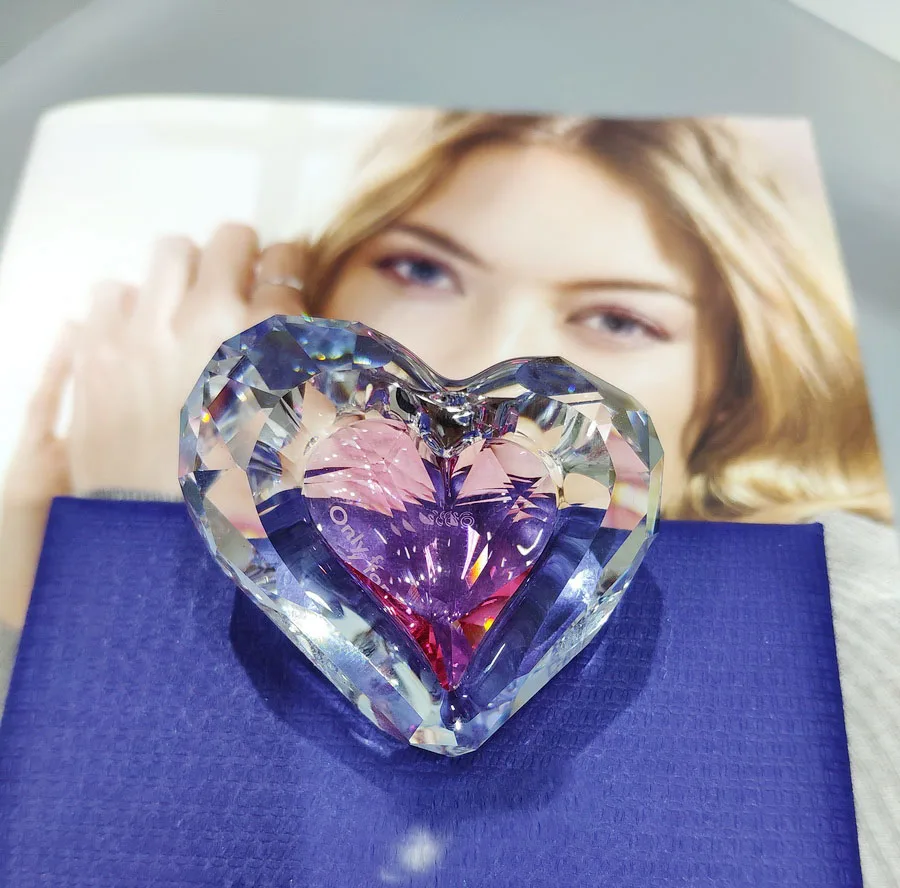 Хрустальные Фигурки влюбленных сердца, украшение для автомобиля, свадебный подарок, интерьер, любимый подарок для любимой женщины, очаровательное очарование для творчества разно ная мозаика на подрамнике подарок для любимой 30 х 40 см