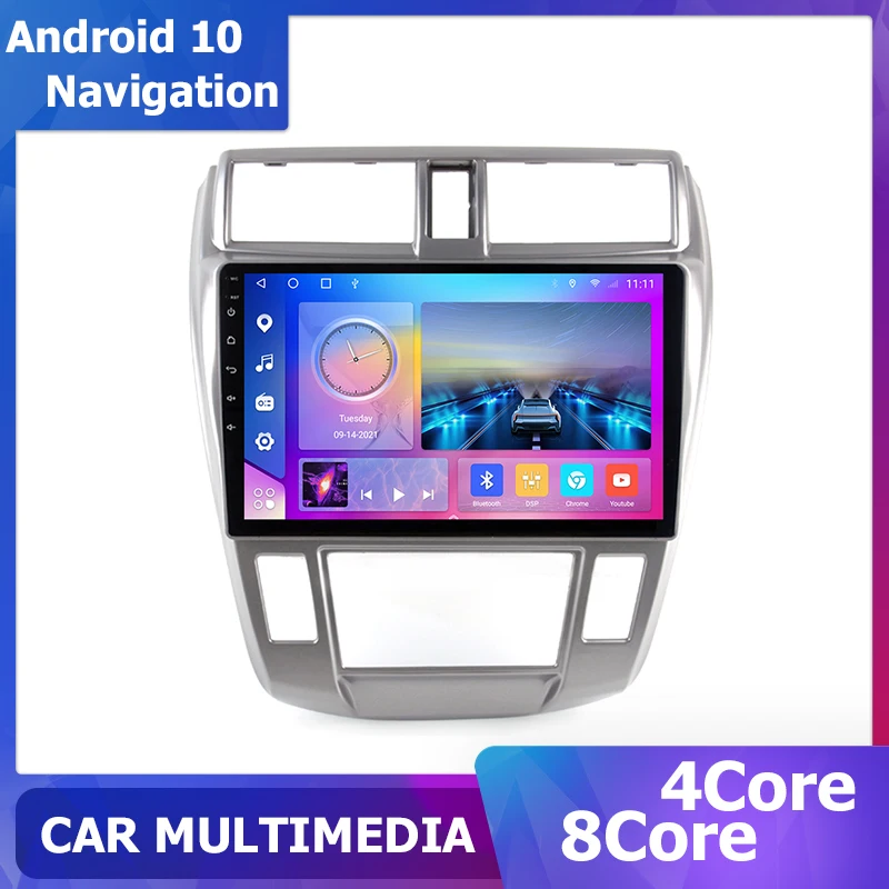 

10 inch Multimedia video Player Android 10 for Honda city 2008 2009 2010 2011 2012 2013 Navigation GPS carplay 6+128G 2 Din DSP