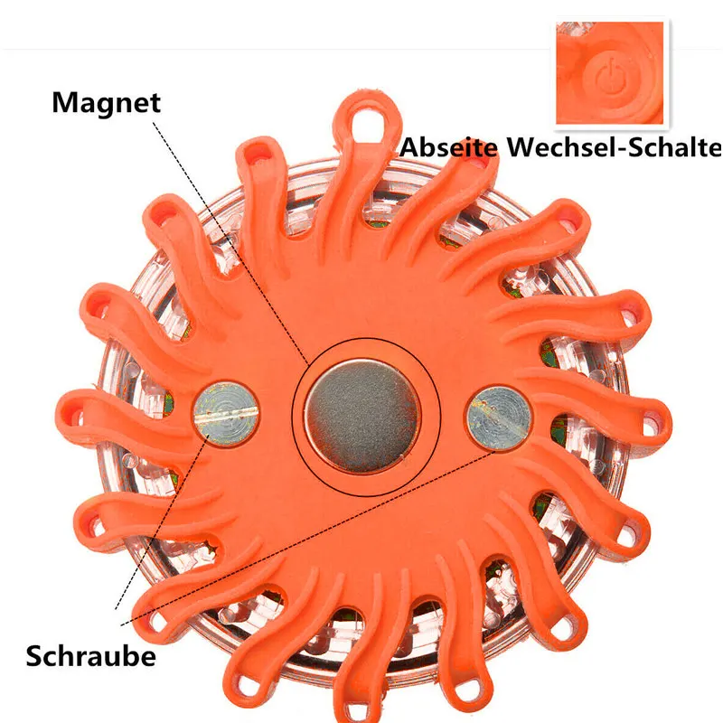 

Newest Car 16 LED Emergency Warning Strobe Flashing Ceiling Light Red Magnetic Signal Lamp