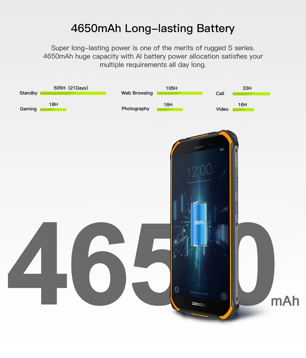 DOOGEE S40 IP68/IP69K 4G прочный мобильный телефон 4650mAh Android 9,0 5,5 ''18:9 MT6739 четырехъядерный 3 ГБ 32 ГБ NFC Face ID LTE телефон