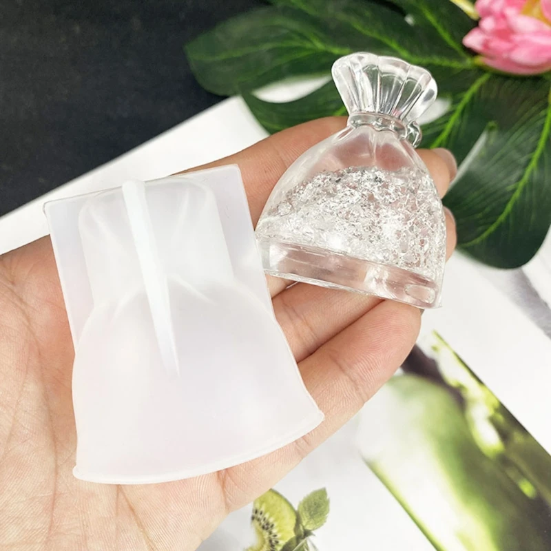 

Силиконовая форма на удачу с сумкой, блестящая форма из каучука для счастливых подвесок, брелок, украшение автомобиля, подвеска