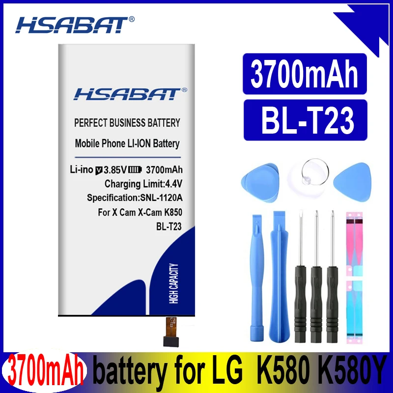 Аккумулятор HSABAT для LG X Cam K580 K580Y F690 K580DS аккумулятор на 3700 мАч с функцией