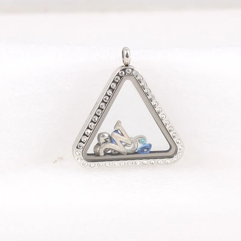 Серебряный и черный треугольник из нержавеющей стали 316L живая память плавающий