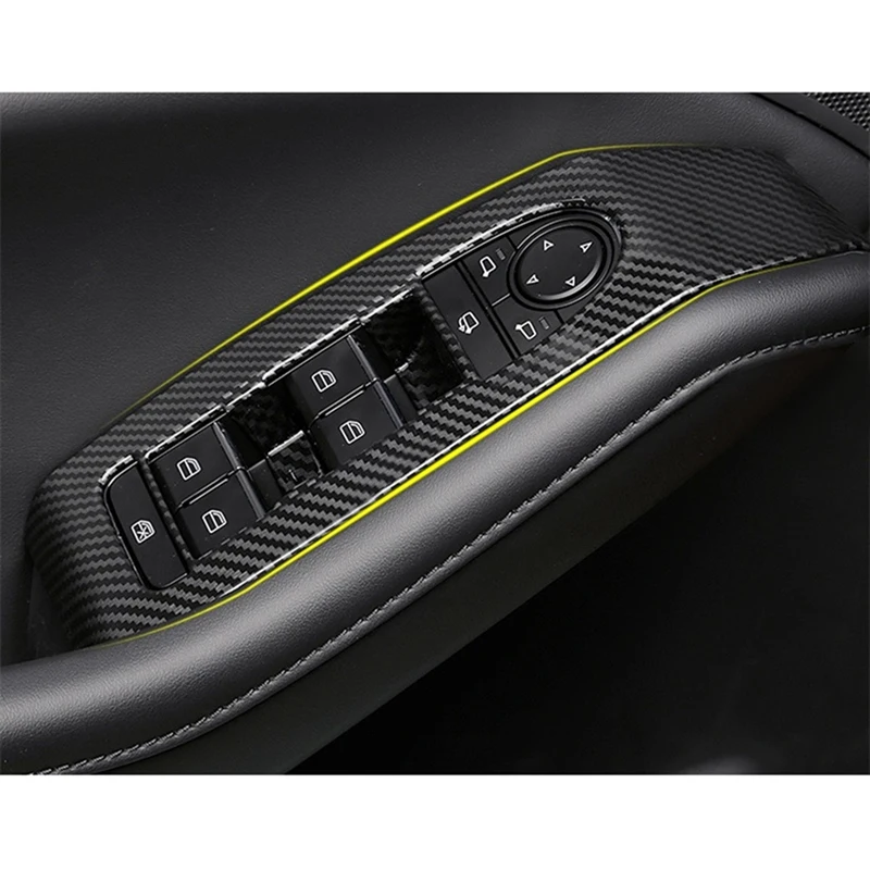

7PCS Car Window Switch Panel Decoration Glass Switch Button Cover Trim Sticker for Mazda 3 Axela 2019-2020