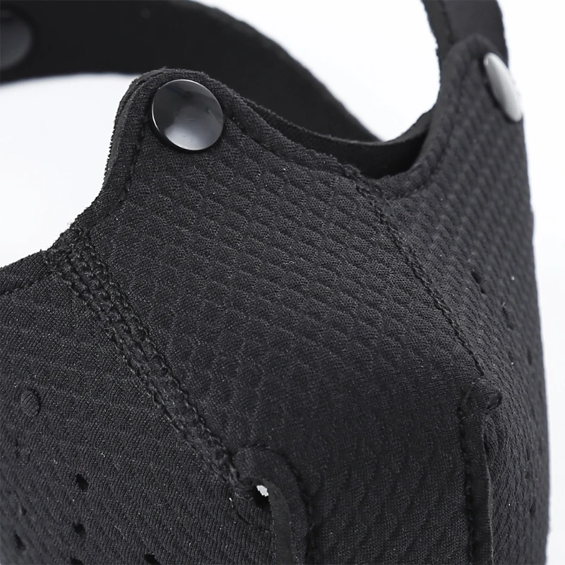 Бондаж на пол-лица маска с намордником щенок игра собака капюшон языком раб