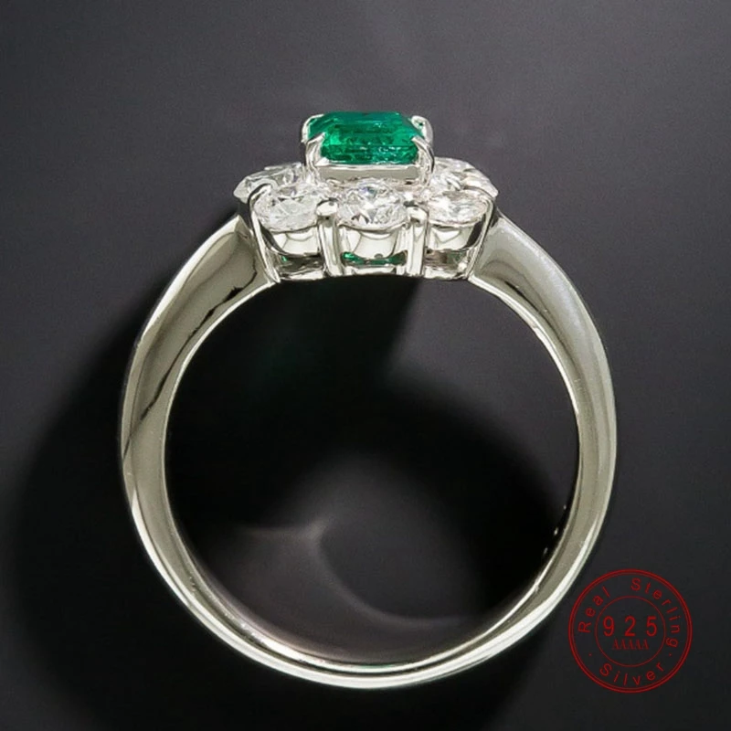 Женское Винтажное кольцо с зеленым кубическим цирконием обручальные кольца