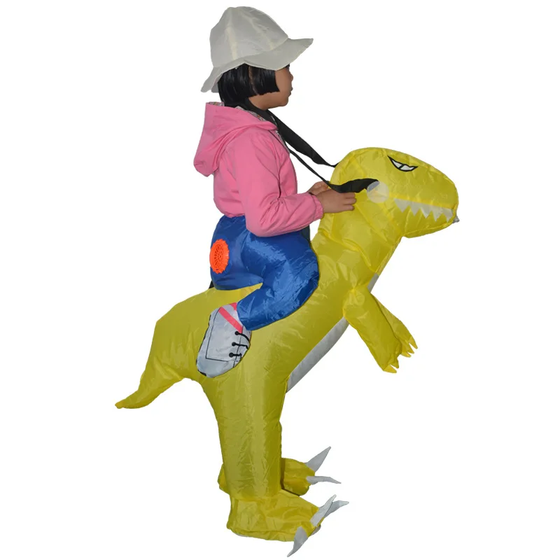 Забавный маскарадный надувной костюм динозавра T REX аниме на Хэллоуин косплей для