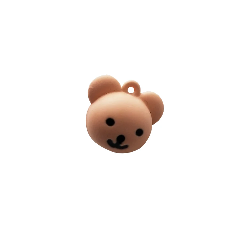 

10pcs/Lot Bear Head Enamel Alloy Doll Animal Charms 3D Cute Bear Earring Necklace Floating Pendant Jewelry Accessories Handmade