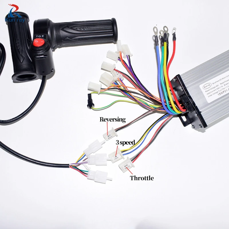 Электровелосипед Kunray 1 пара спиральная дроссельная заслонка 12-72 в скутер