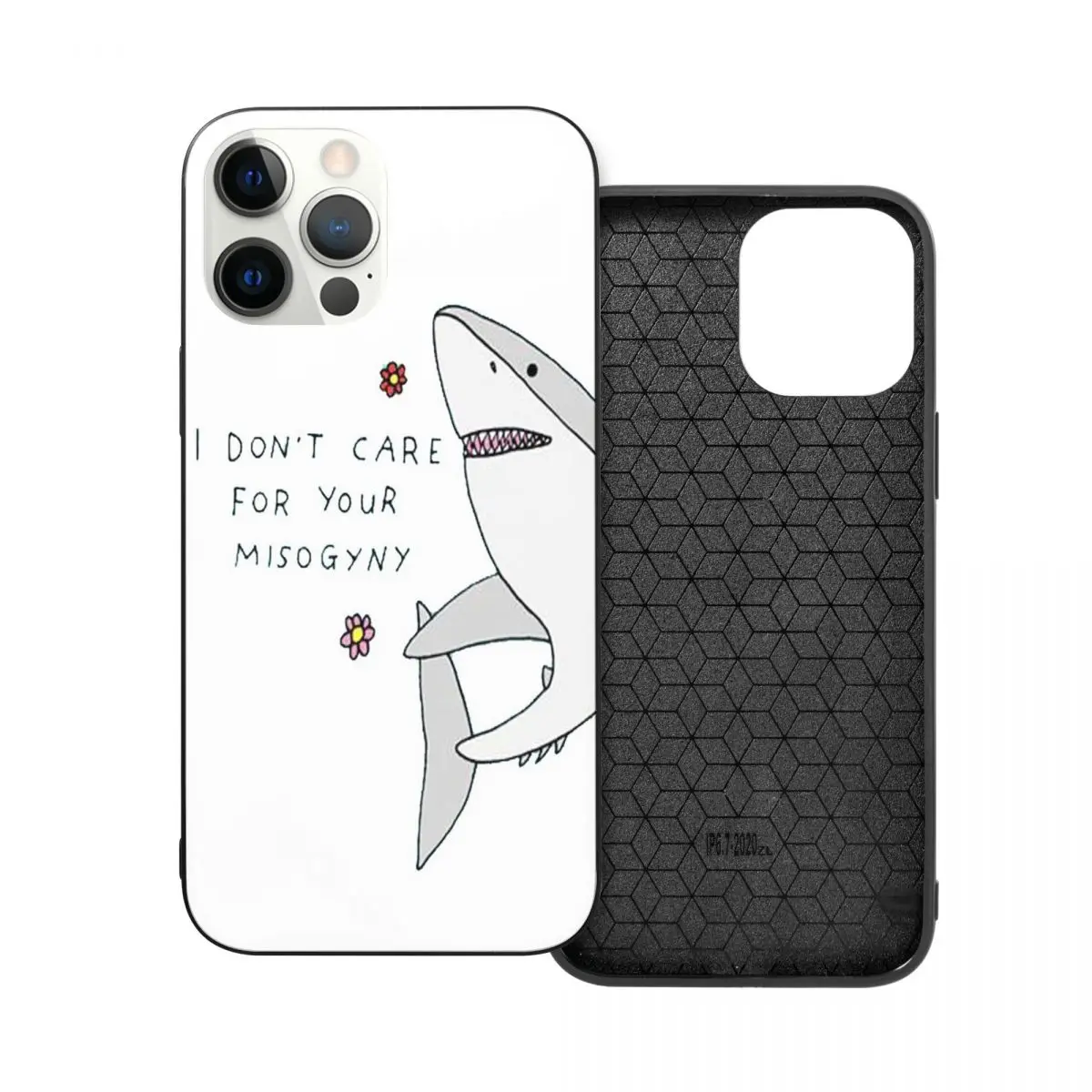 

Стеклянный чехол для телефона Misogyny Shark PC из ТПУ для iPhone 12 11 Xs Xr X Pro Max Mini 7 8 Se2 Plus 6 6S